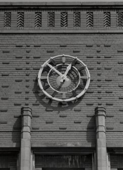 Detail of clock over 1959 entrance