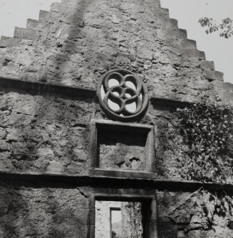 Detail of Woodhouselee aisle gable.