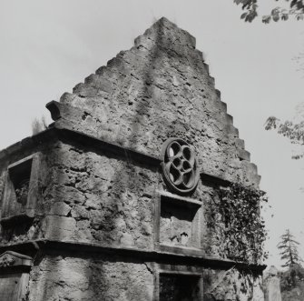 Detail of Woodhouselee aisle gable.