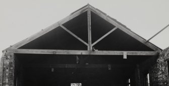 Detail of roof truss over loading-shed.