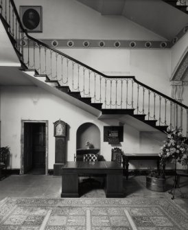 Interior.
View of stairwell from W, ground floor.