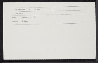 Newhall Bridge, NN74NE 71, Ordnance Survey index card, Recto