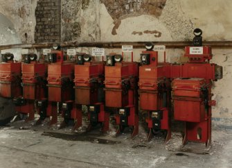 Interior.
Detail of England switchgear in old power station.