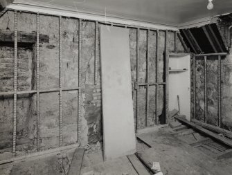 Interior.
View from NE of first floor showing blocked 17th century opening.
