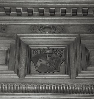 Interior.
Detail of woodwork in library, first floor.