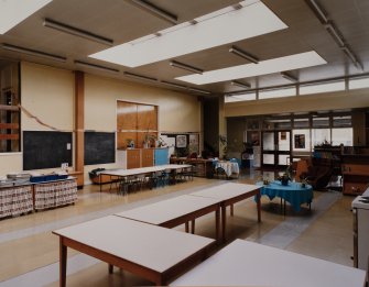 Interior.
View of communal area in W wing from WSW.
