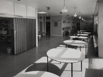 Interior.
View from W of study/dining area to NE of hall.
