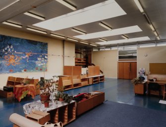 Interior.
View of E wing of communal area from SW.