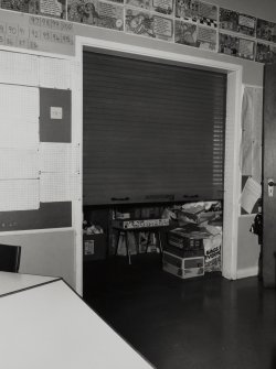Interior.
Detail showing SW cupboard in primary III room.