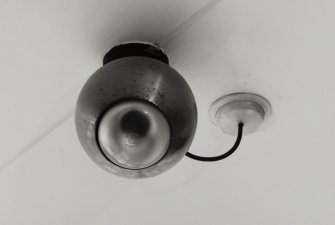 Interior.
Detail showing ceiling light in study/dining area to NE of hall.