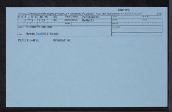 Bishop's Bridge, NN81NE RR 9a, Ordnance Survey index card, Recto