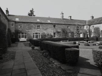 View of courtyard from S.