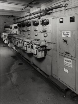 Interior.
View of switchgear in new power station.