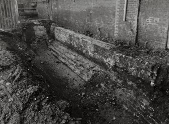Newtongrange, Lady Victoria Colliery, Original Boiler House
View from NW of foundations of boiler house (c.1890) uncovered during building work