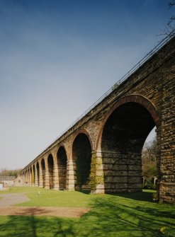 View from S of SW side of viaduct, with former Craigesk Paper Mill visible (background left)