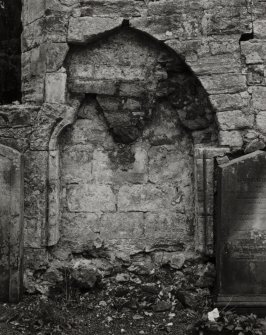 Interior.
View of sedilia in S wall.