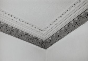 Interior.
Detail of ceiling cornice in NW room.