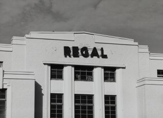 Detail of REGAL sign above main entrance