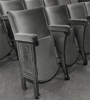 Interior. Small cinema, detail of chairs