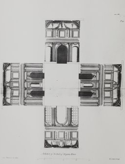Hopetoun House.
Photographic copy of elevations of hall.
Titled: 'A Section of the Hall of Hopetoun House'