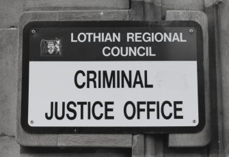 Detail of council sign.