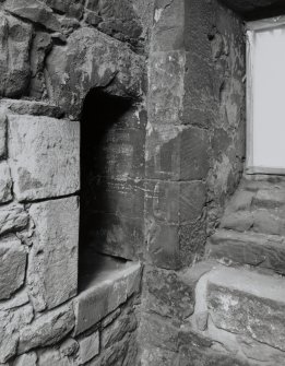 Edinburgh, Niddry Castle.
View of first floor passage, East end, laver.