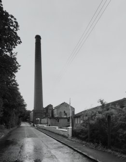 Genral view from N of N end of works, including boilerhouse chimney