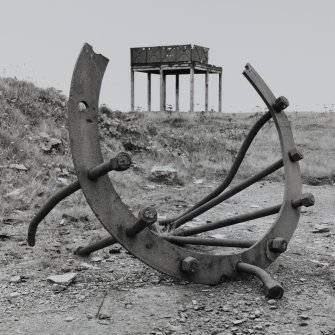 Hold-fast from Stanger Head Coast Battery, detail with water tank behind.