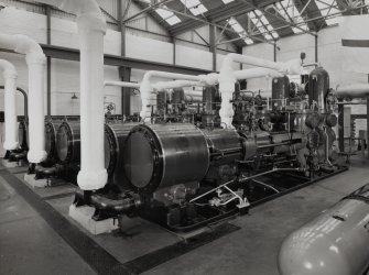 Pump room, interior.  
View of pump room from North West