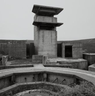 View from NW of Battery observation post showing tower and part of the gun-emplacement.