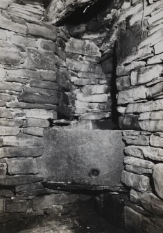 Interior.
Stable, detail of stone trough.