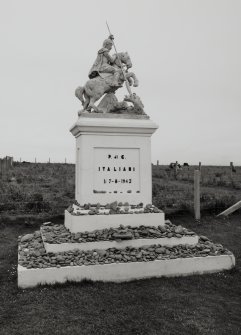 View of statue to West of Italian chapel from North