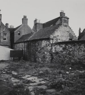 View of 21 and 23 Bridge Street and adjacent buildings, now demolished, from NW.