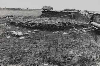 View of 'horse-gang' from E, adjacent to the later range of farm buildings W of the dwelling-house.