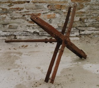 Detail of sail arm frame with shaft