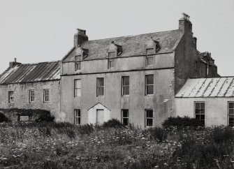 Scar Steading: View of main three-storeyed block of house from S