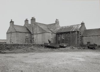 Scar Steading: View of rear of house from N