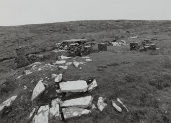 View of remains of crew quarters from South South East