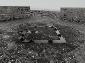 Detail of North battery holdfast showing cable trench for pwer line