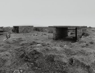 View of East battery stand ammunition lockers from SW.