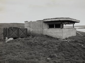 View of battery observation post and water tank from West