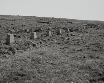 View of hut bases from North