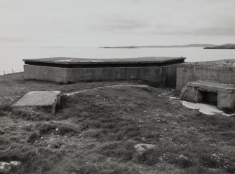 View of World War II gun emplacement and remains of World War I gun emplacement from North-East