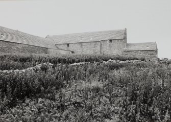 View of threshing barn from N