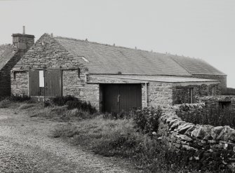 View of byre and garage from NE