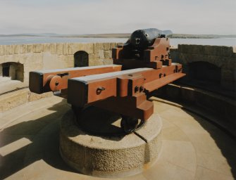 View of gun platform with replica gun
