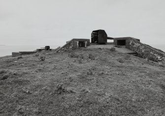 View of emplacements from E, with 6-inch guns removed from HMS Gibraltar.