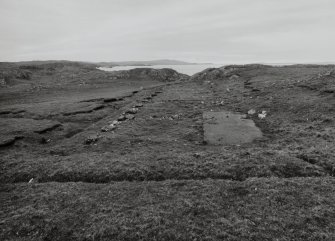 View of foundations of crew camp from E.