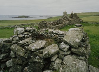 View of linear croft and lambie house from SE