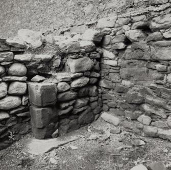 Carrick Castle, interior.
View of fireplace jamb.